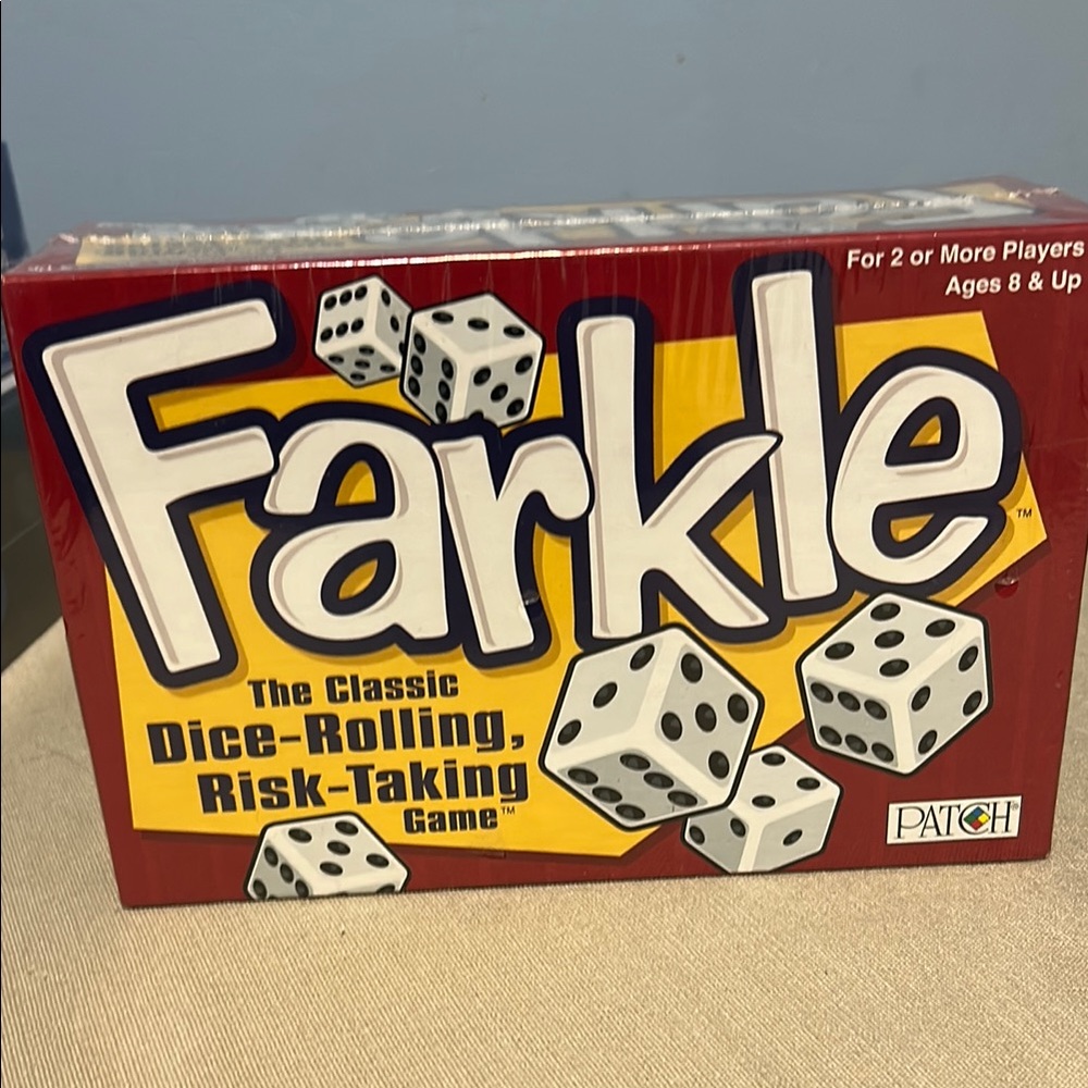 NWT Farkle Dice Game - Red and White